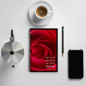 American Red Rose Spiral Notebook