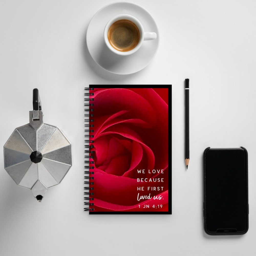American Red Rose Spiral Notebook