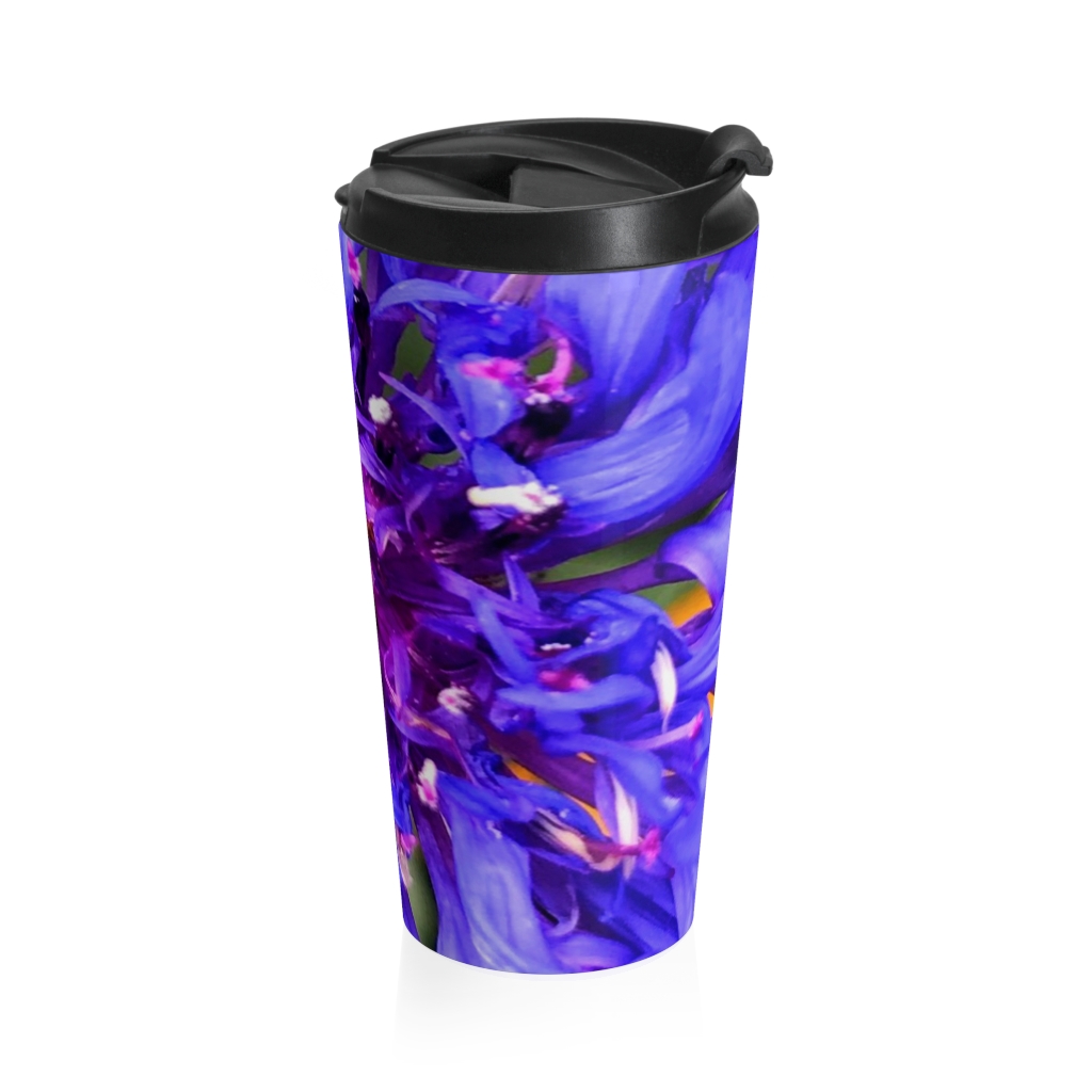BLUE CORNFLOWER Stainless Steel Travel Mug - Image 5