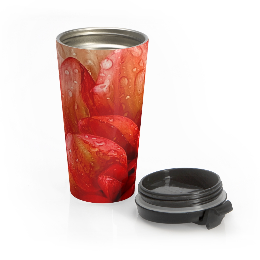 ORANGE DAHLIA Stainless Steel Travel Mug