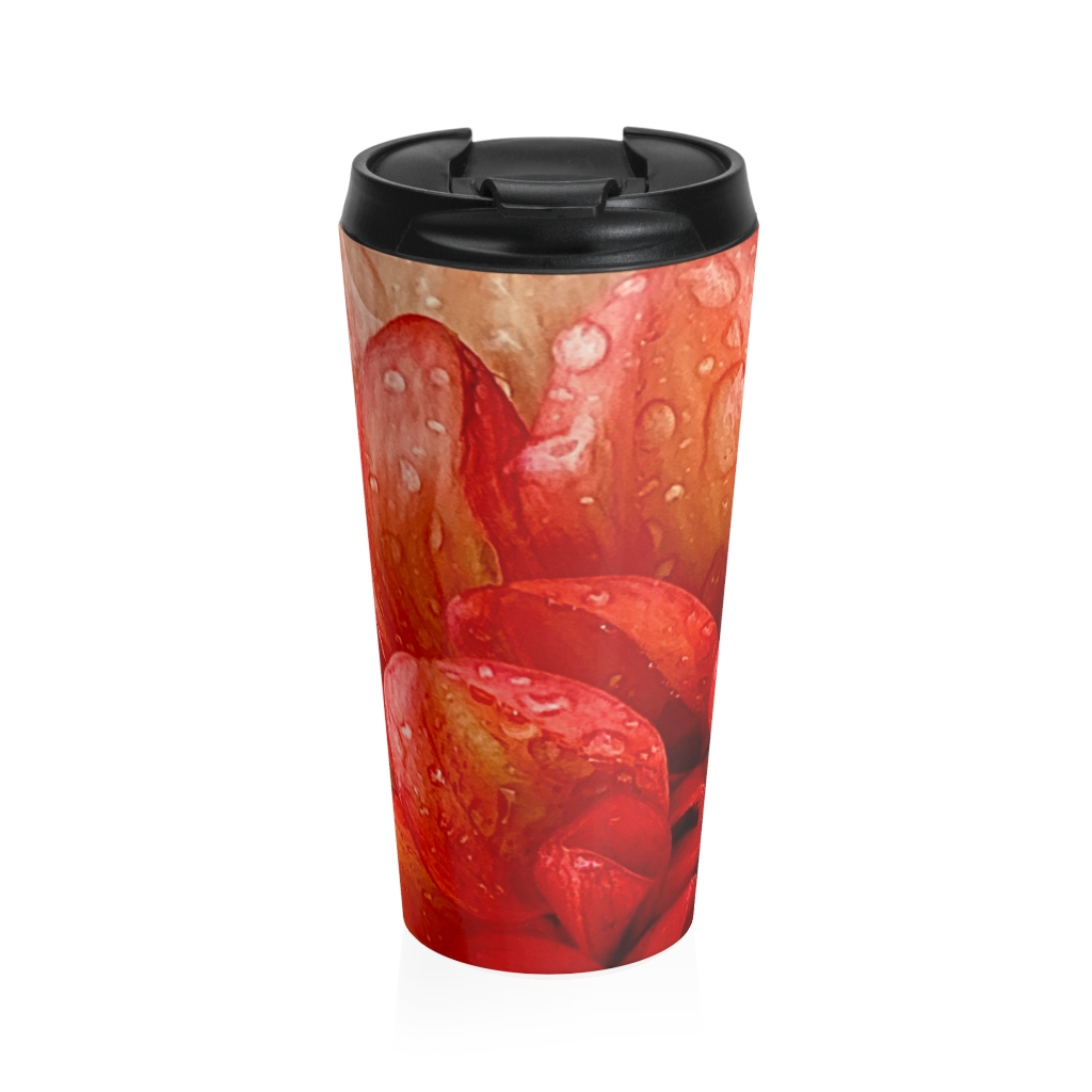 ORANGE DAHLIA Stainless Steel Travel Mug - Image 2