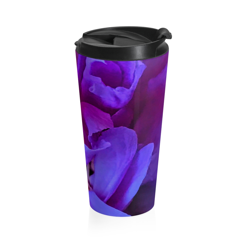 PURPLE GLADIOLUS Stainless Steel Travel Mug - Image 5