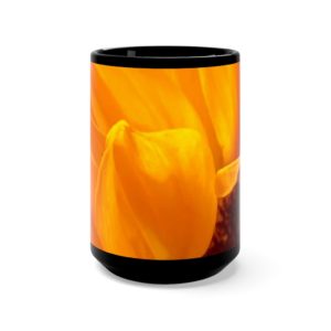 SUNFLOWER Black Mug 15oz