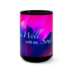 PINK TULIP Hymn Collection Black Mug 15oz