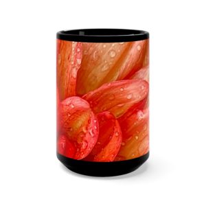 ORANGE DAHLIA Black Mug 15oz