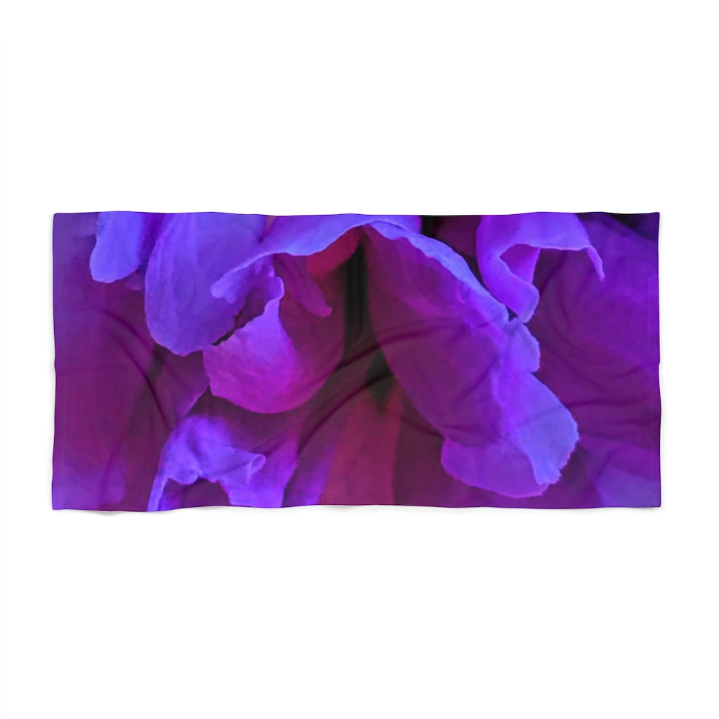 PURPLE GLADIOLUS Beach Towel