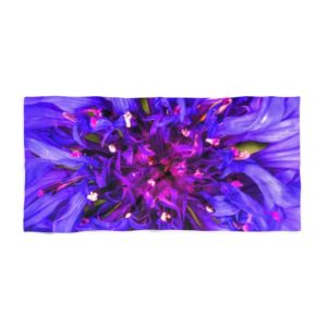 BLUE CORNFLOWER Beach Towel