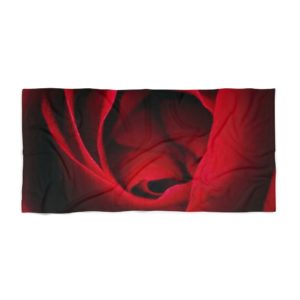 RED ROSE Beach Towel