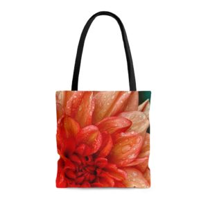 ORANGE DAHLIA AOP Tote Bag