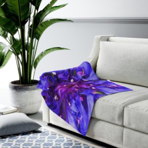BLUE CORNFLOWER Velveteen Plush Blanket