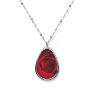RED ROSE Oval Necklace
